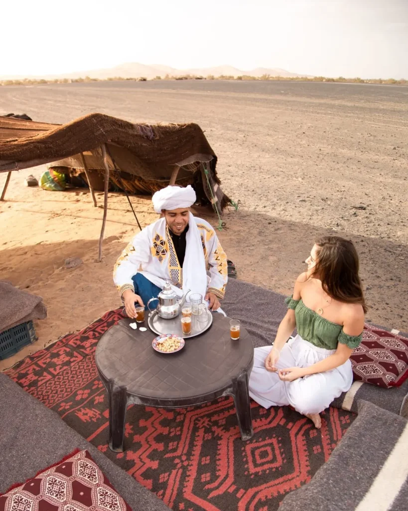 Sharing tea with Berber locals in the Morocco desert – DiscoverMoroccoNow Sahara desert Berber villages